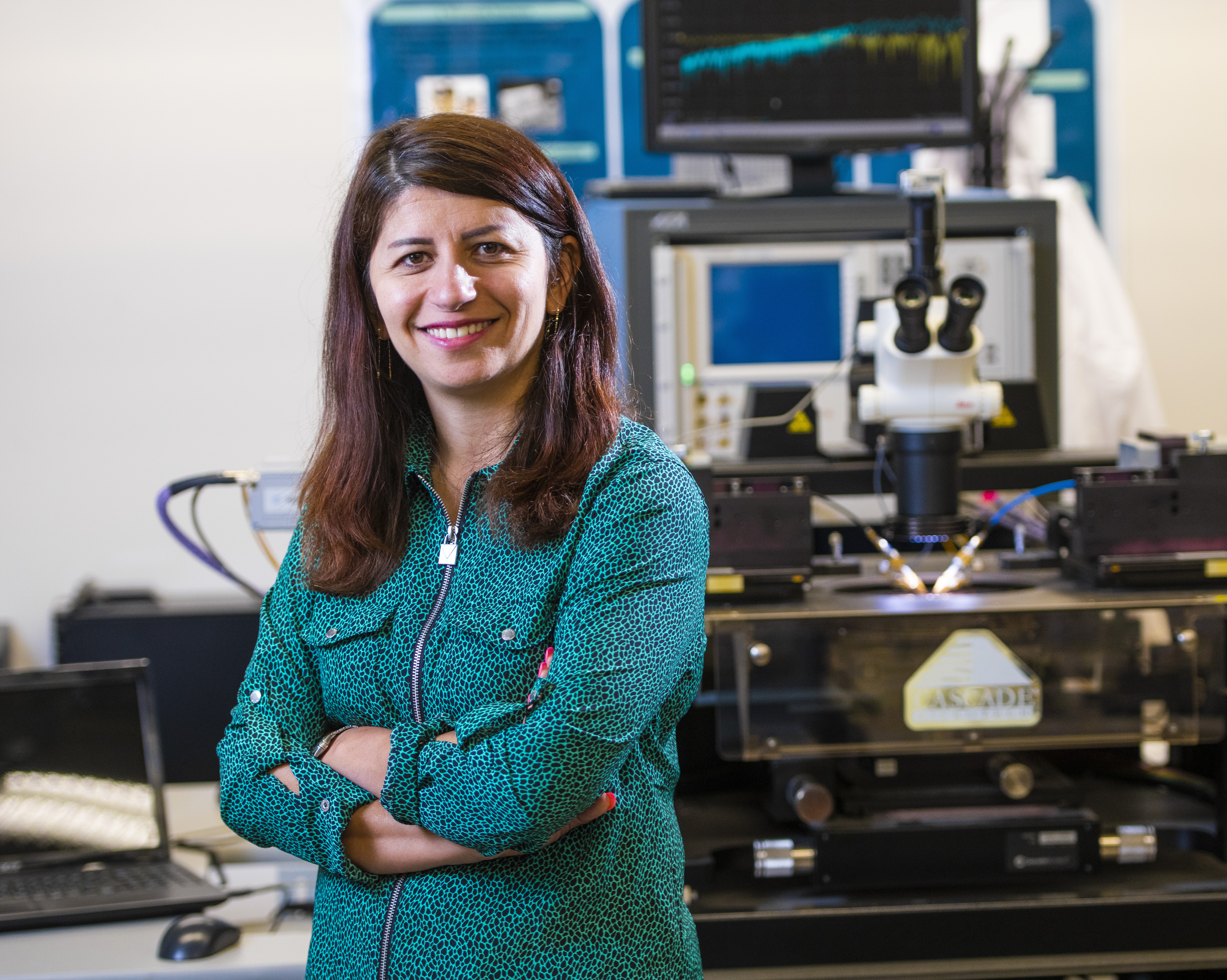 Mojgan Daneshmand, Associate Professor, Engineering, Electrical and Computer Engineering, in her lab on September 24, 2018.
