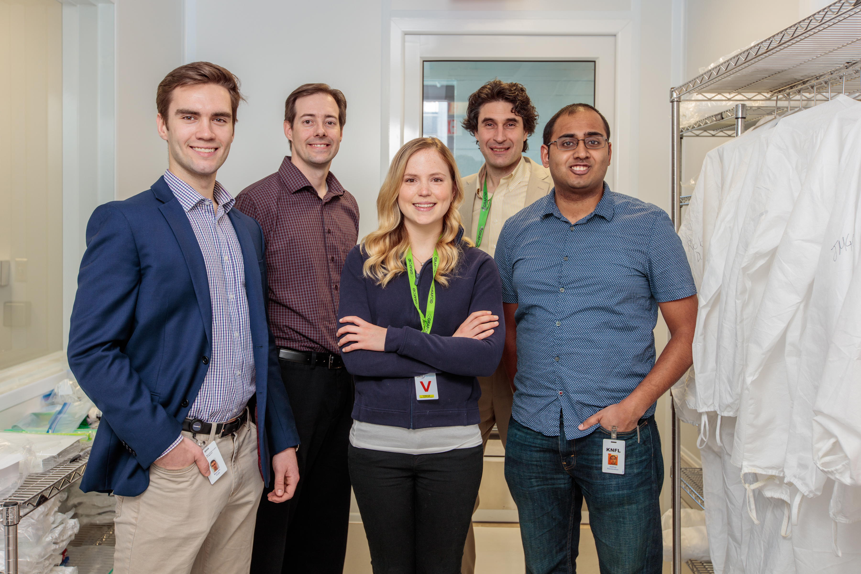 photo of Malcolm Eade, Spectra CEO; Graham Gibson, Hannah Dies, Aris Docoslis and Josh Raveendran.