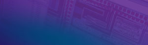 concept: close up of circuit board with blue/ purple gradient over image