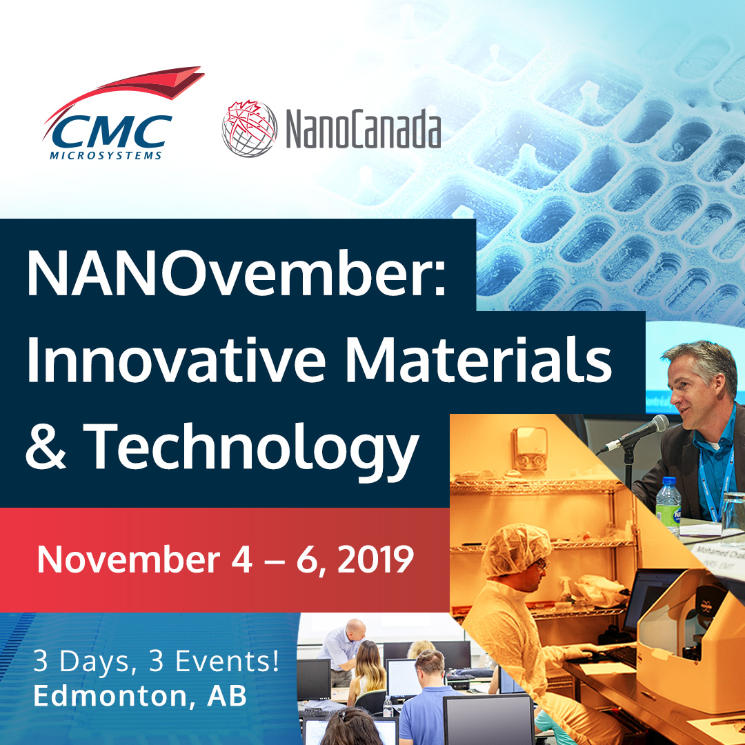 NANOvember Event Banner: November 4-6 in Edmonton, AB. 3 Days, 3 Events!