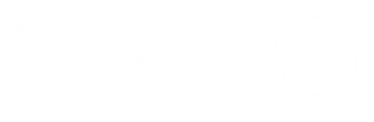 white TEXPO logo on transparent background