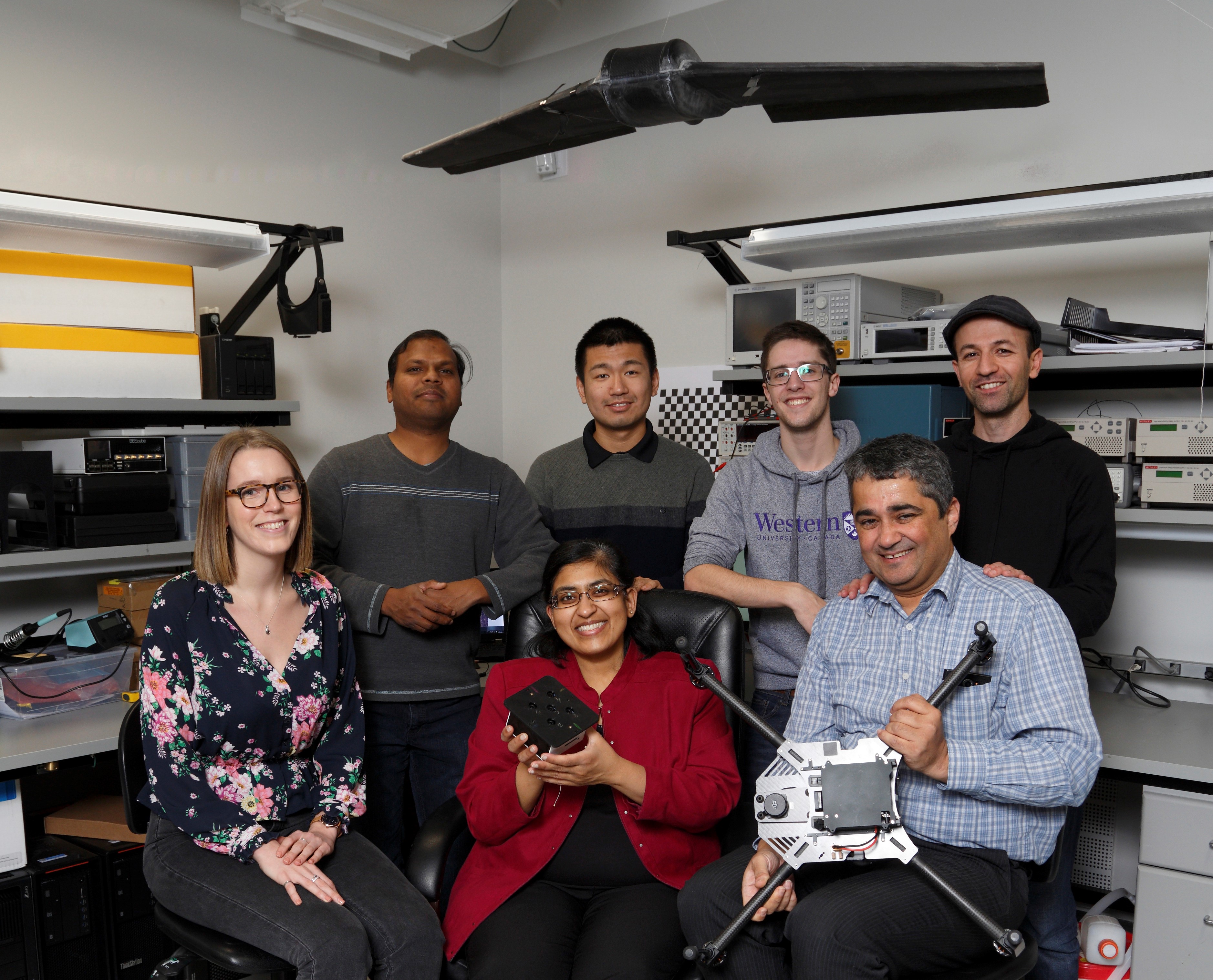 Photo of Professor Jayshri Sabarinathan and her team at Western University