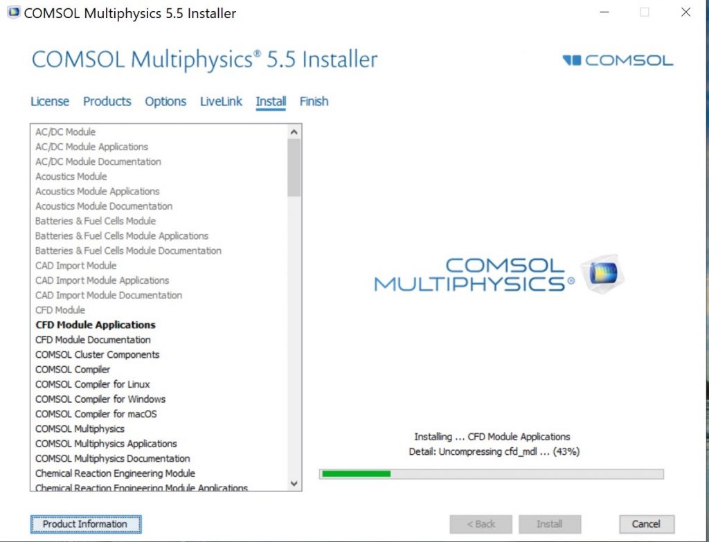 Quick Start Guide: Installing COMSOL Multiphysics via CADpass Client