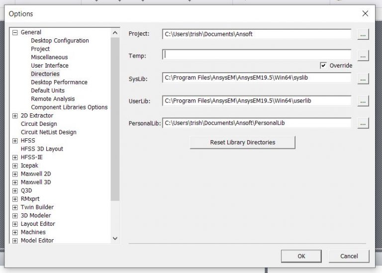 Setting the Temporary/Scratch Directory for ANSYS Simulations (CMC