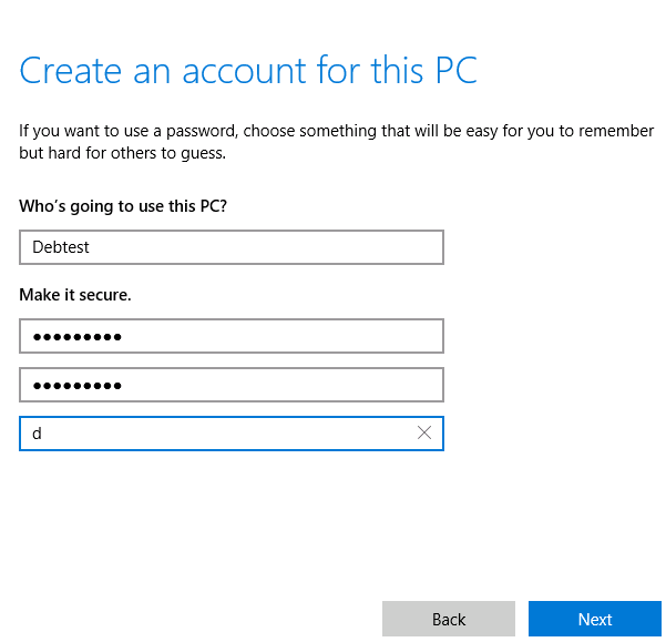 how to make a new account in windows 10